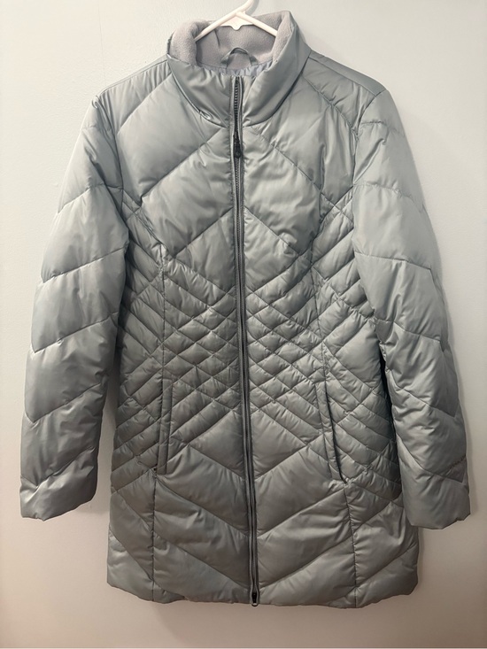 Eddie Bauer Jackets & Blazers - Women's Quilted Puffer Coat - Light Blue/Gray